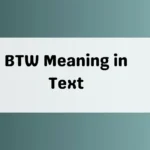 BTW Meaning in Text
