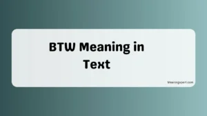 BTW Meaning in Text