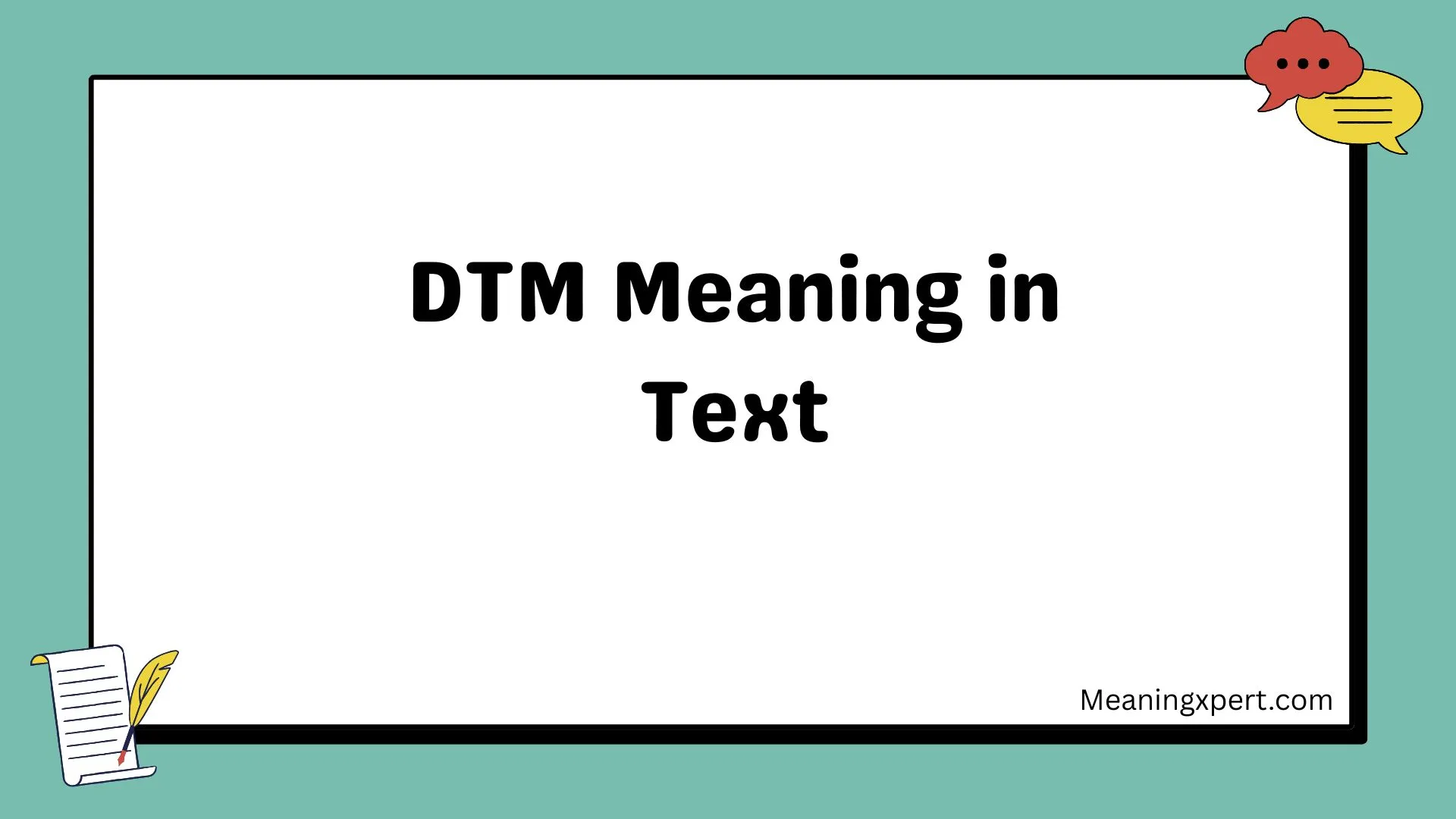 DTM Meaning in Text