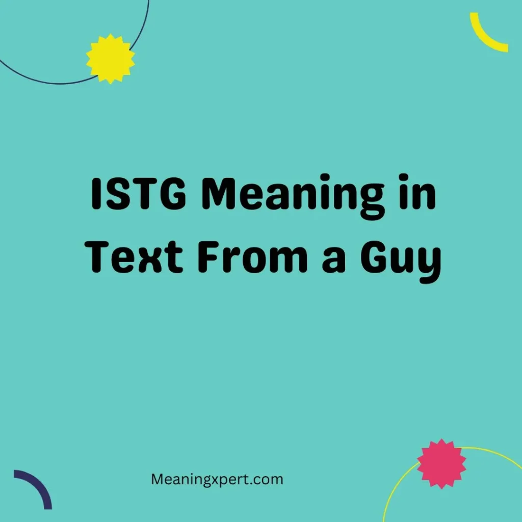 ISTG Meaning in Text From a Guy