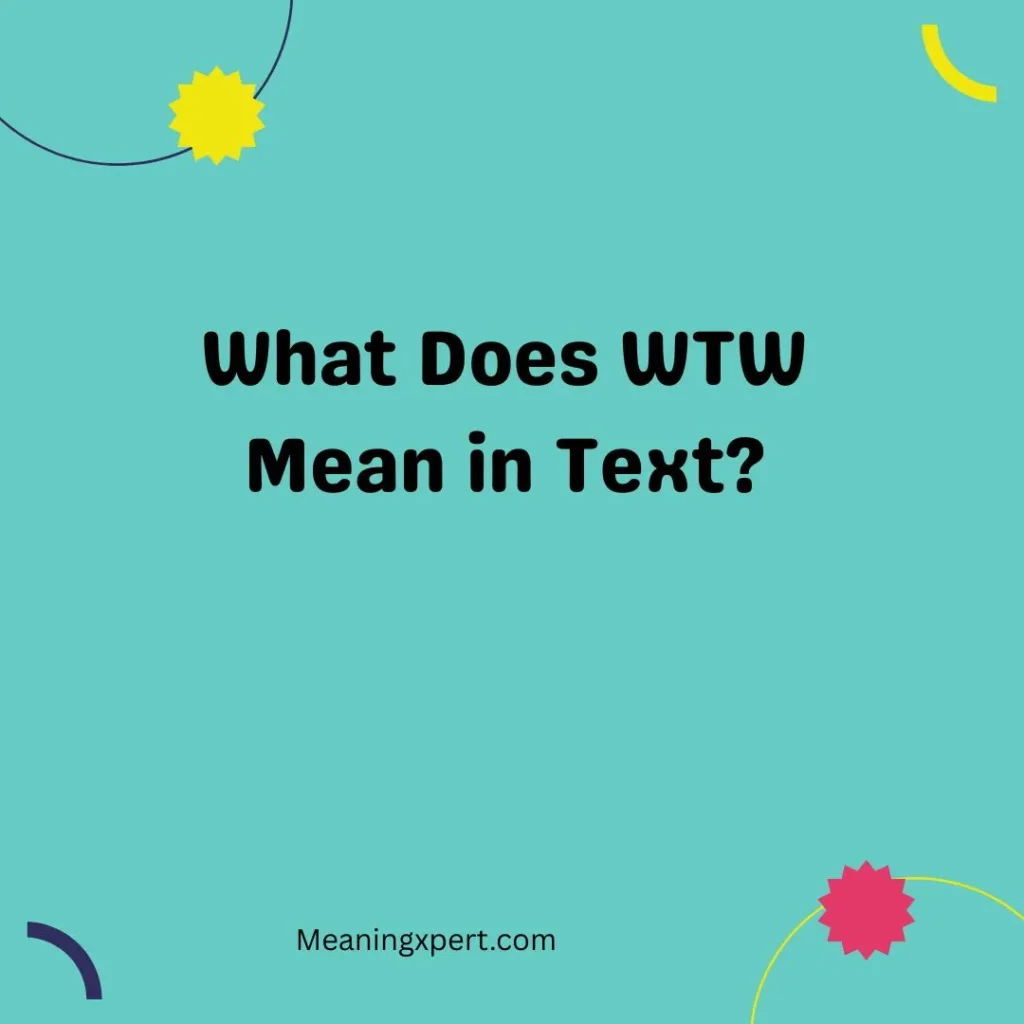What Does WTW Mean in Text