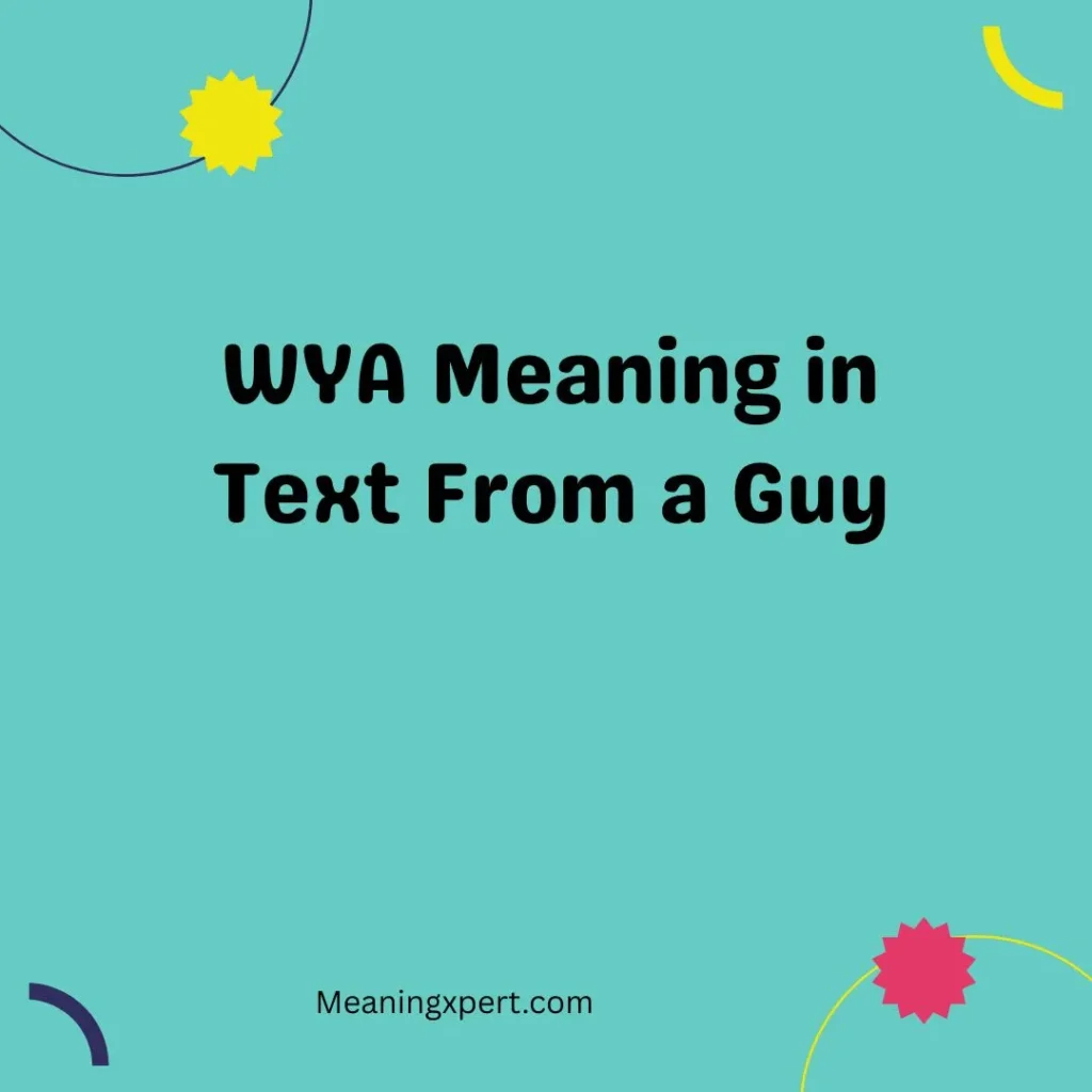 WYA Meaning in Text From a Guy
