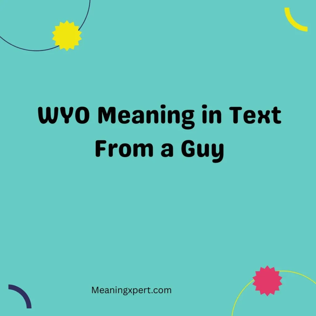 WYO Meaning in Text From a Guy