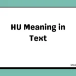 HU Meaning in Text