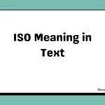 ISO Meaning in Text