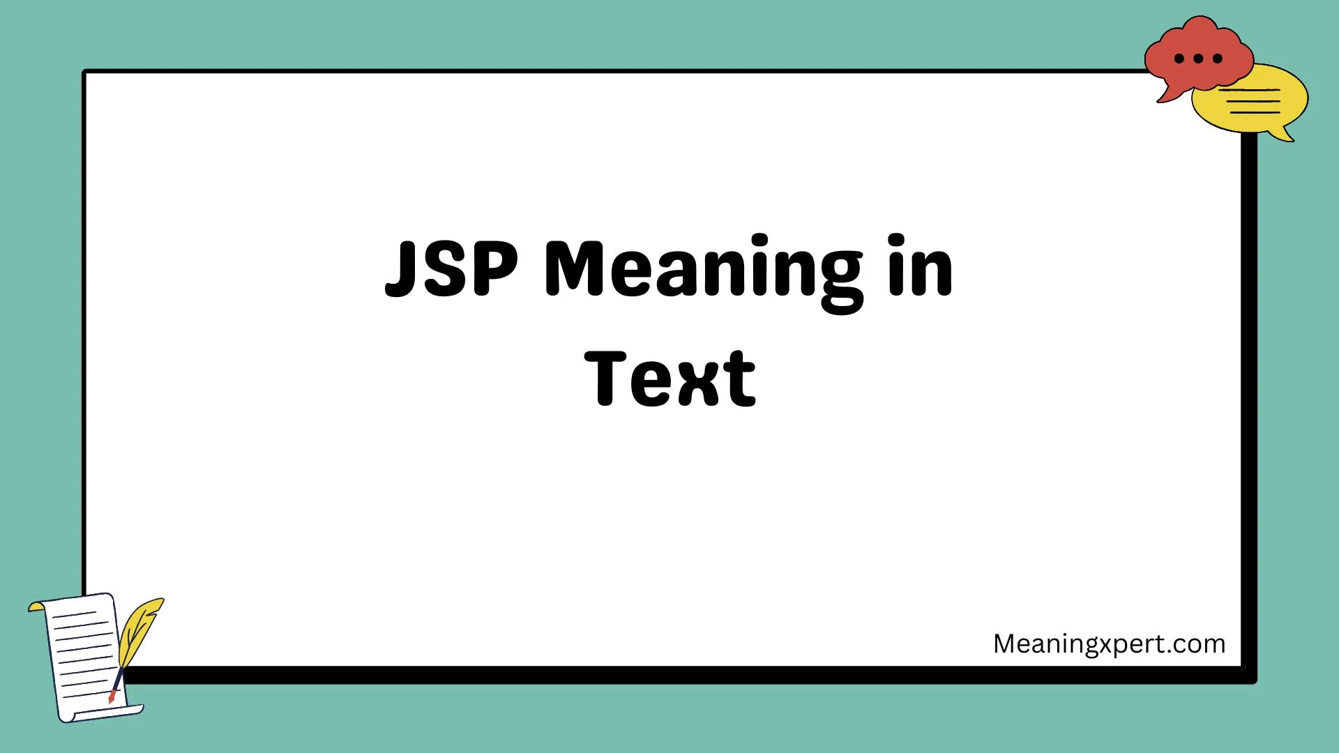 JSP Meaning in Text
