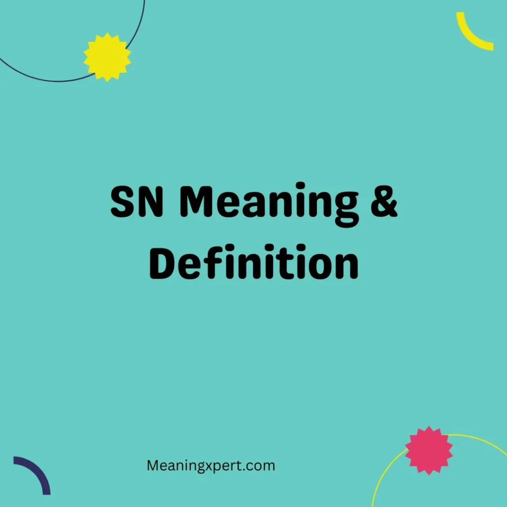 SN Meaning & Definition