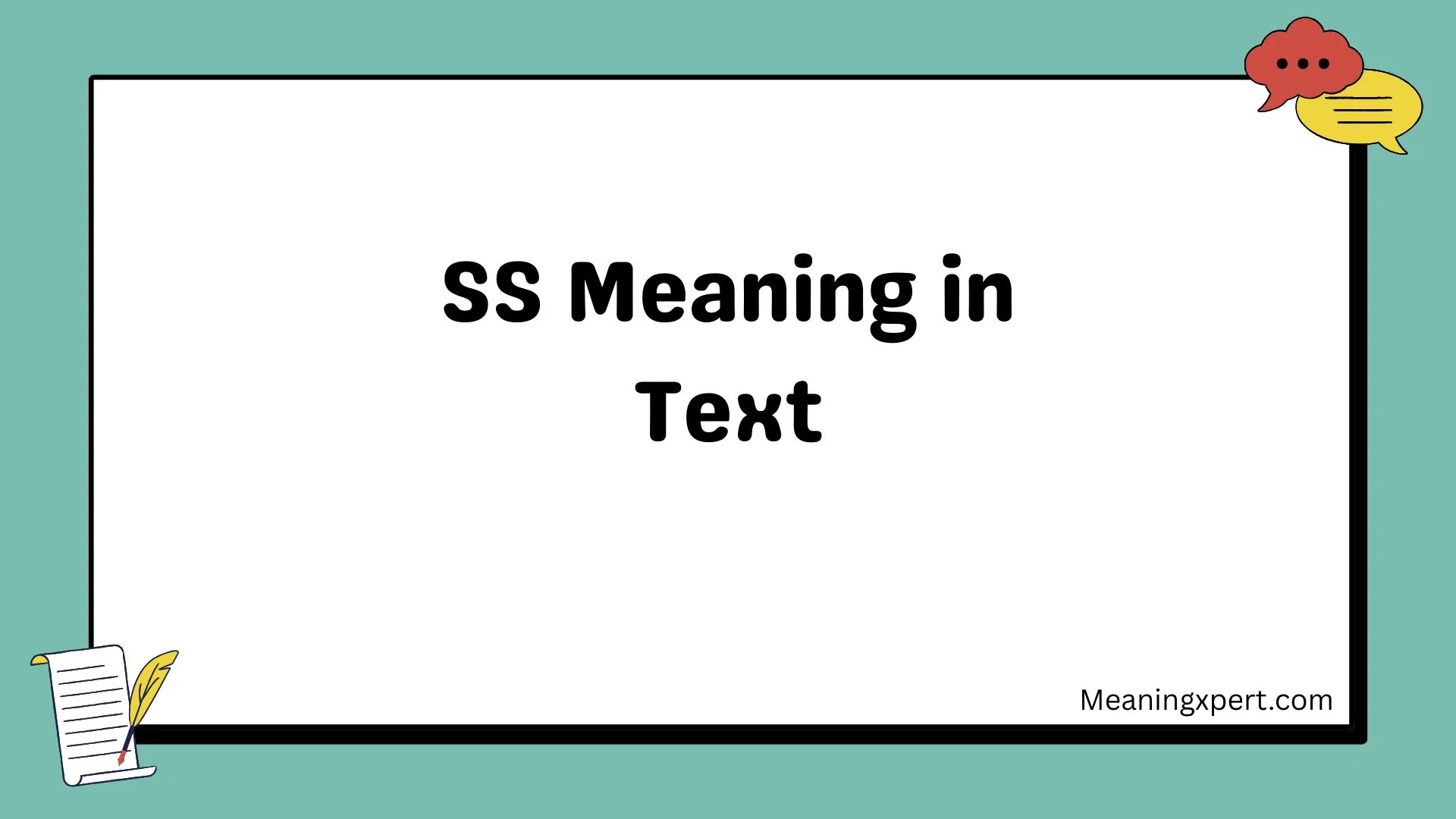 SS Meaning in Text