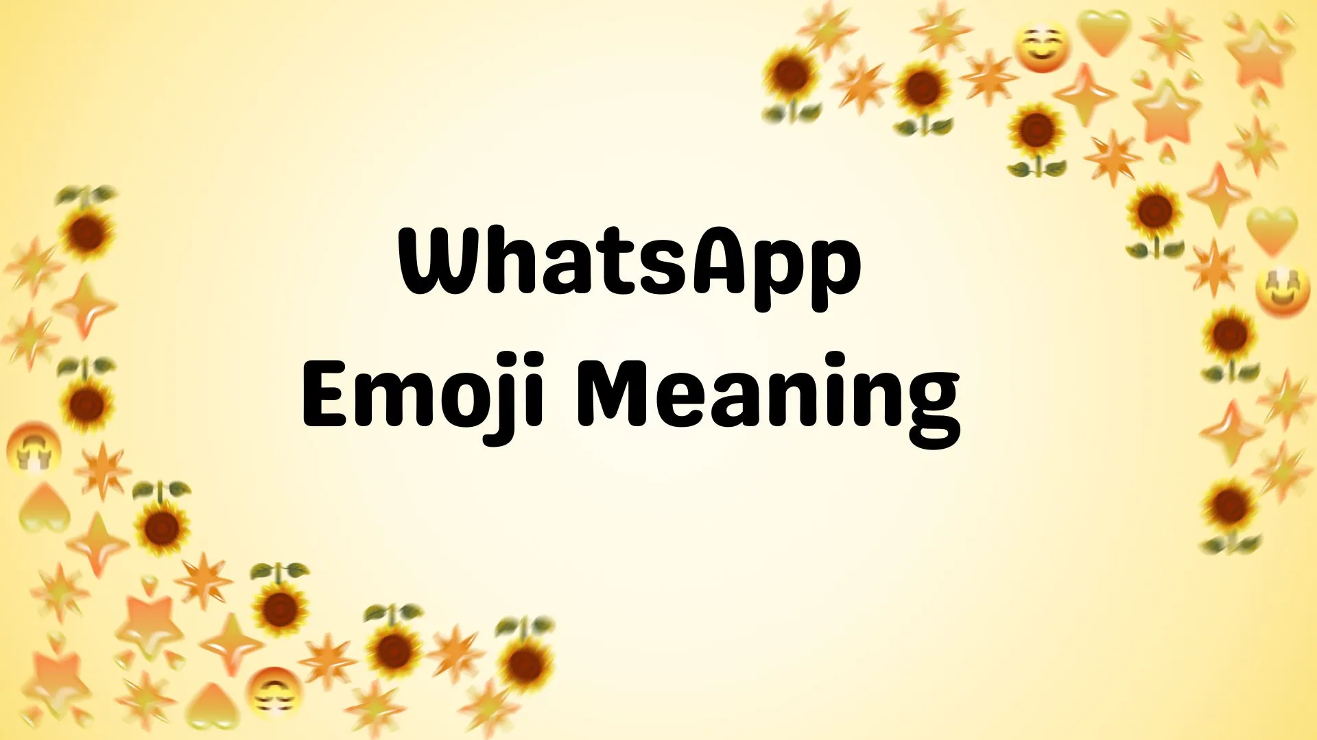 WhatsApp Emoji Meaning