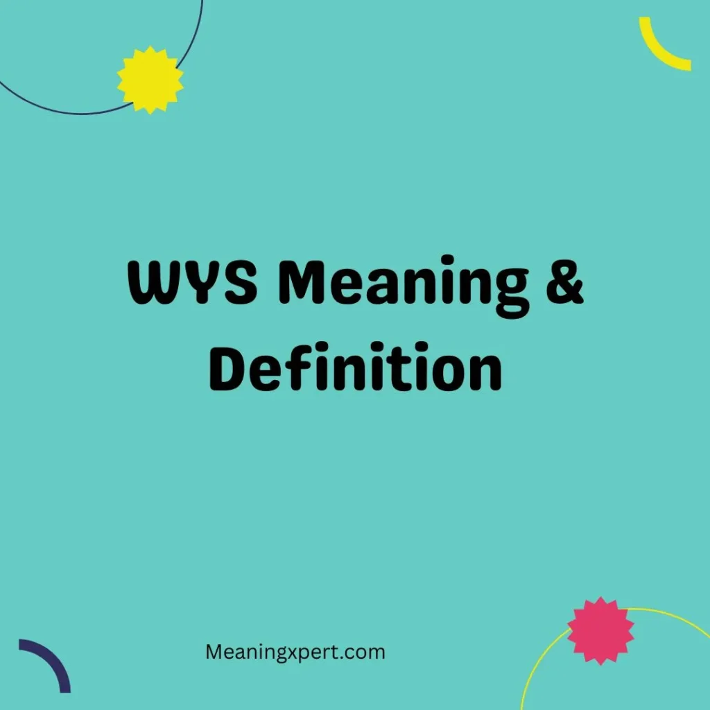 WYS Meaning & Definition