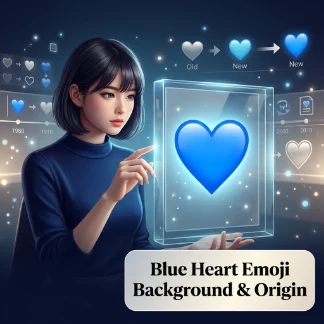 Blue Heart Emoji Background & Origin