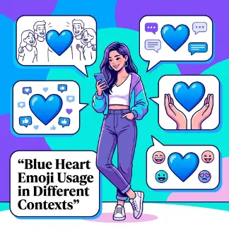 Blue Heart Emoji Usage in Different Contexts