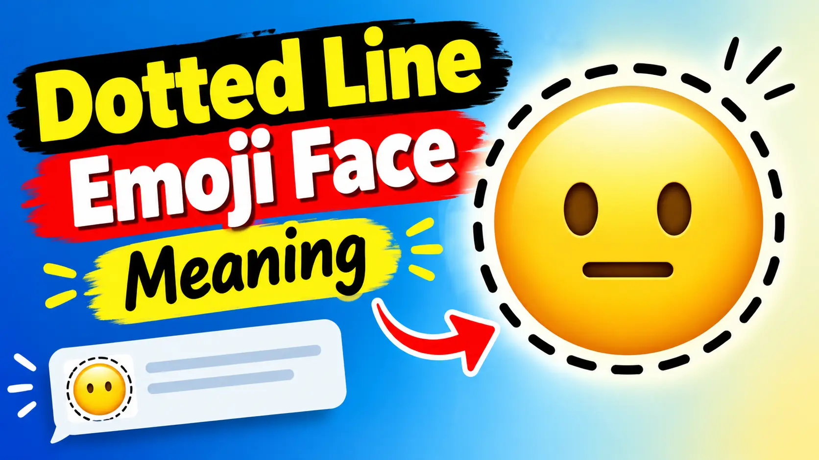 Dotted Line Emoji Face Meaning