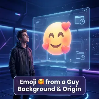 Emoji 🥰 from a Guy Background & Origin