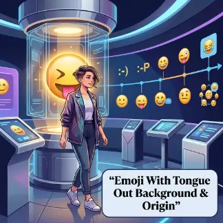 Emoji With Tongue Out Background & Origin