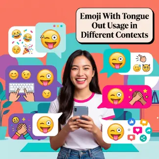 Emoji With Tongue Out Usage in Different Contexts