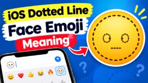 IOS Dotted Line Face Emoji Meaning
