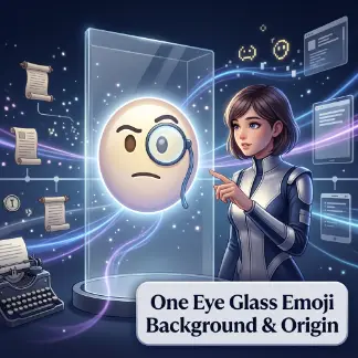 One Eye Glass Emoji Background & Origin