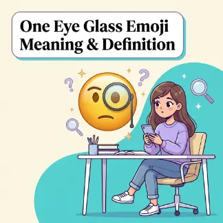 One Eye Glass Emoji Meaning & Definition