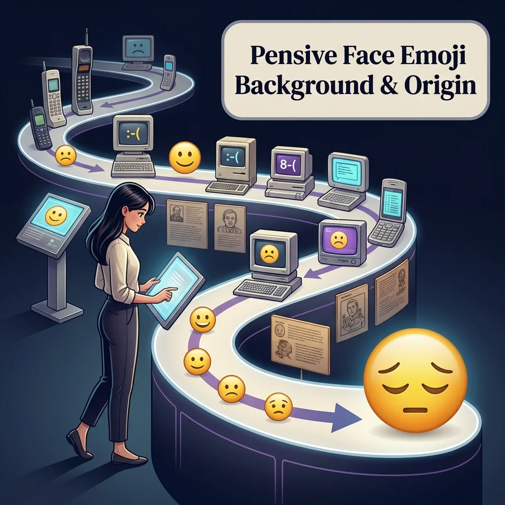 Pensive Face Emoji Background & Origin