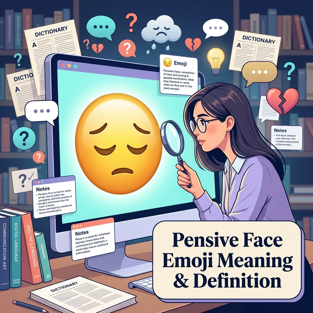 Pensive Face Emoji Meaning & Definition