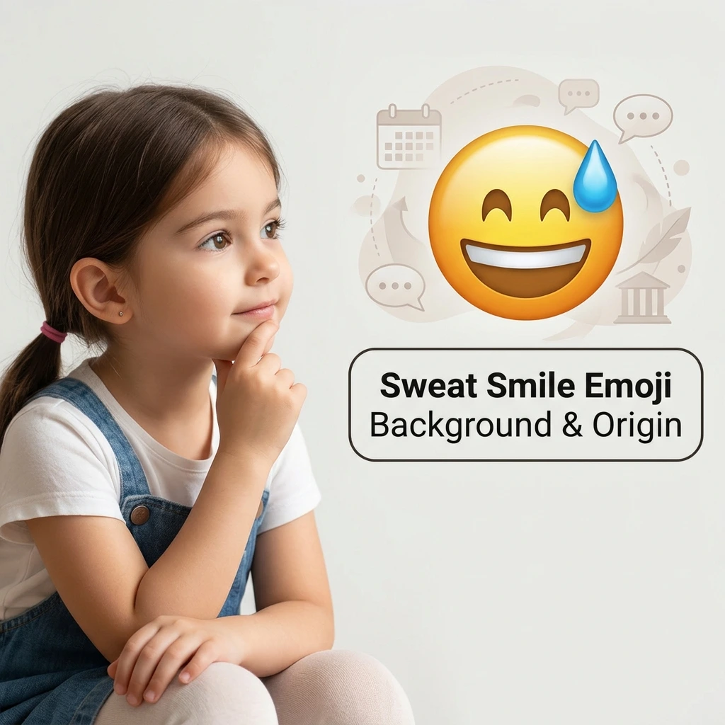 Sweat Smile Emoji Background & Origin