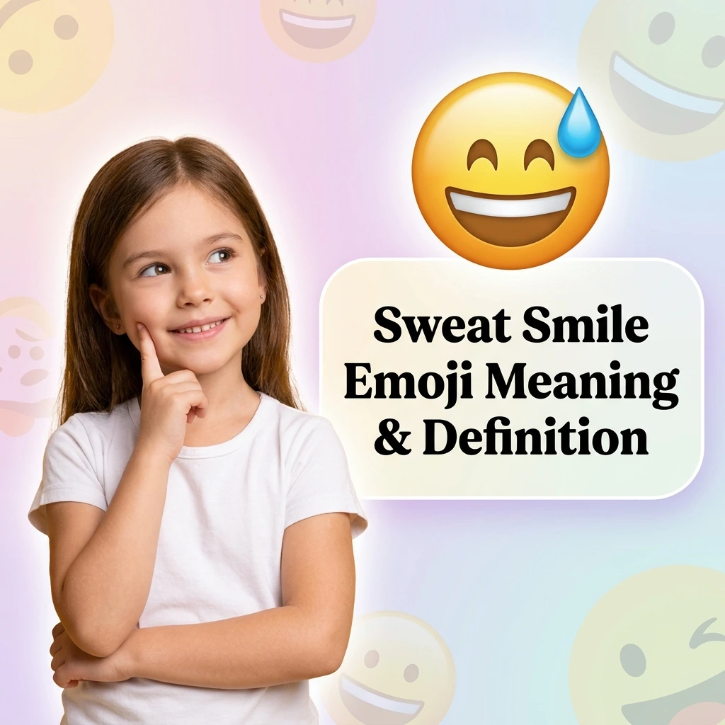 Sweat Smile Emoji Meaning & Definition