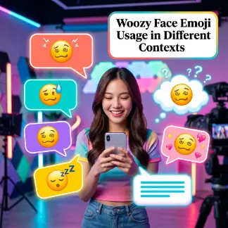 Woozy Face Emoji Usage in Different Contexts