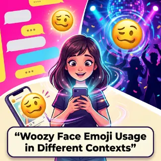 Woozy Face Emoji Usage in Different Contexts
