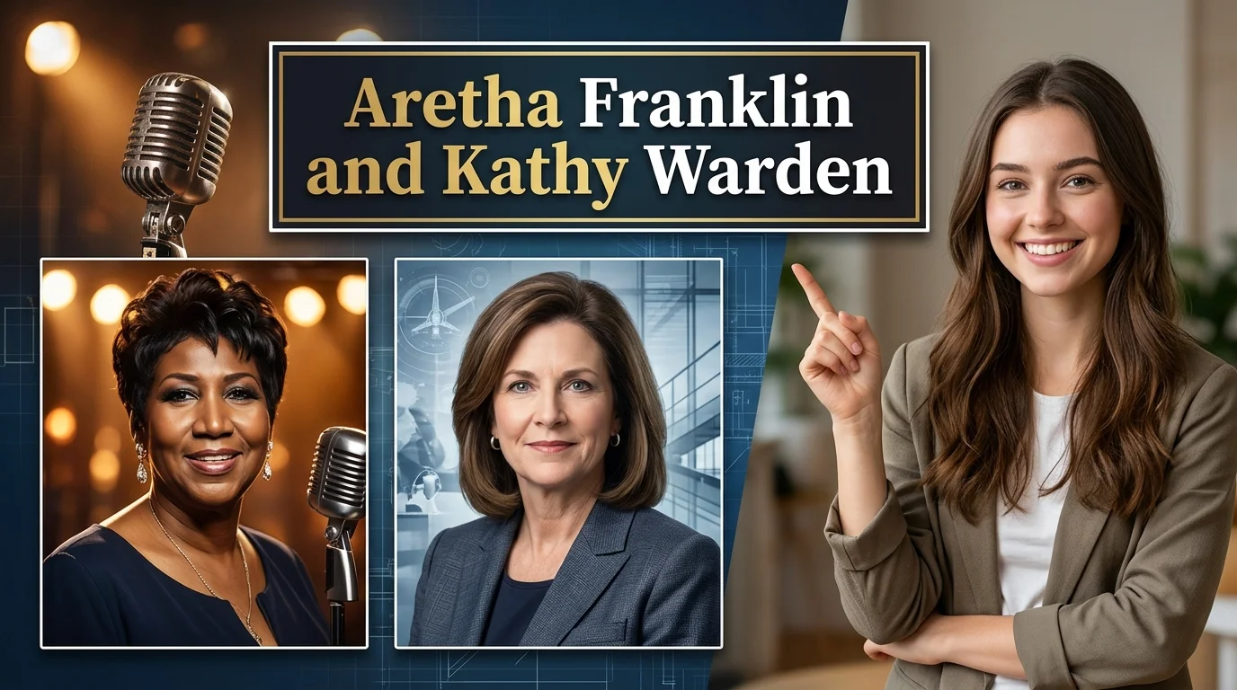 Aretha Franklin and Kathy Warden
