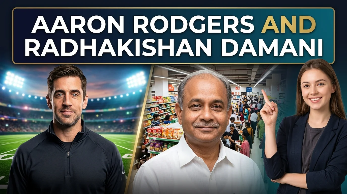 Aaron Rodgers and Radhakishan Damani