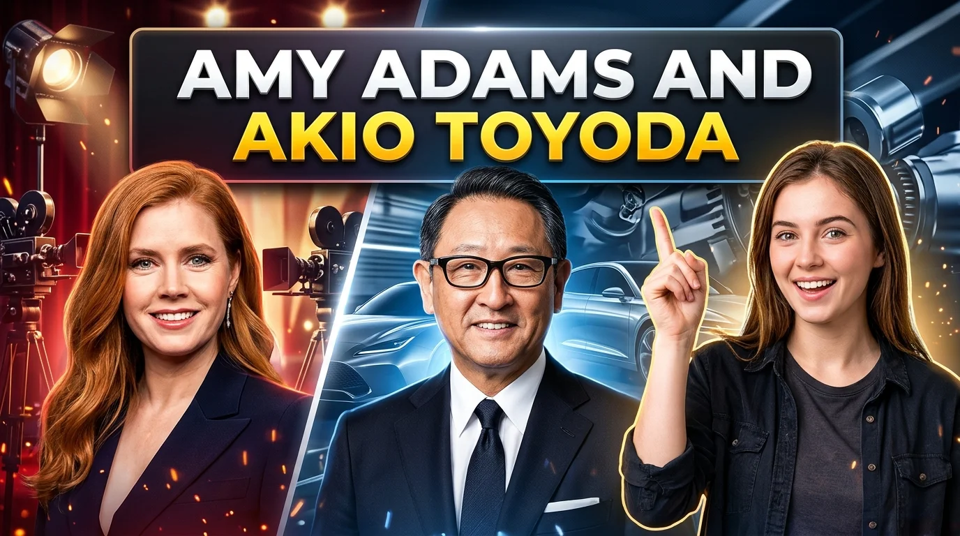 Amy Adams and Akio Toyoda