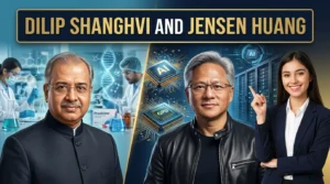 Dilip Shanghvi and Jensen Huang