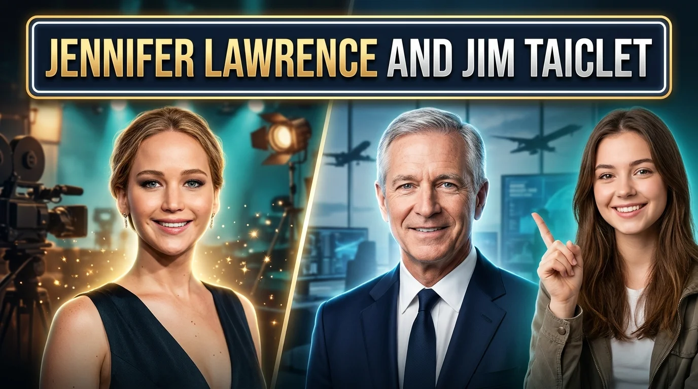 Jennifer Lawrence and Jim Taiclet