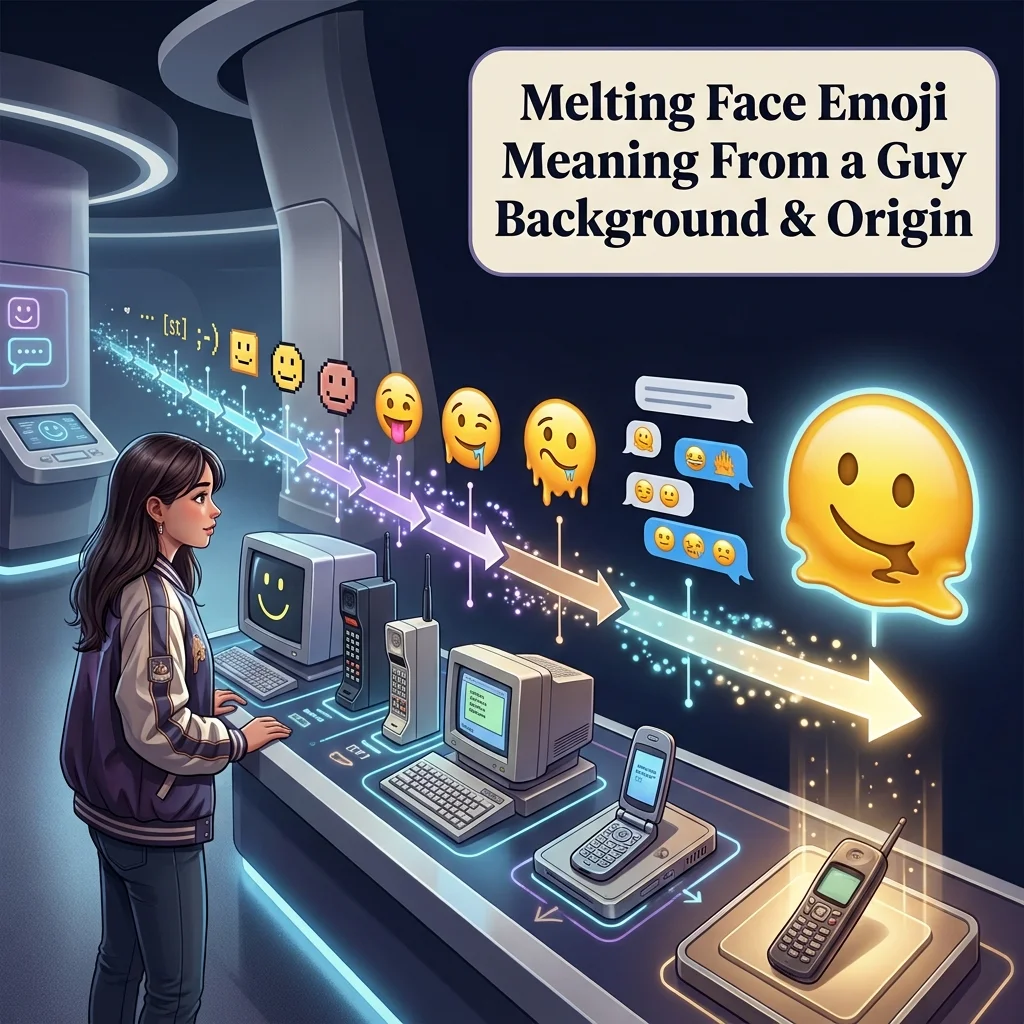 Melting Face Emoji Meaning From a Guy Background & Origin
