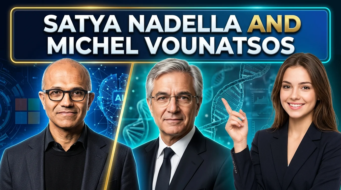 Satya Nadella and Michel Vounatsos