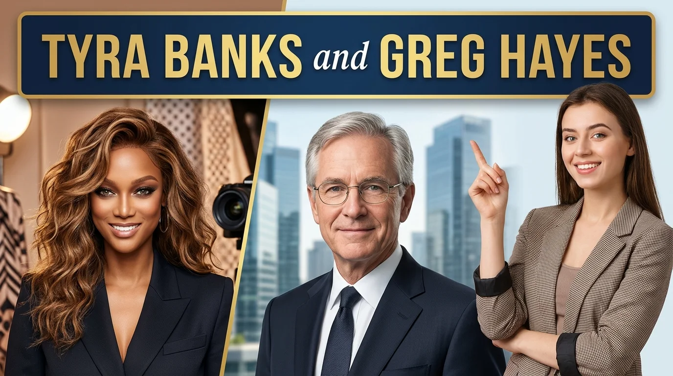 Tyra Banks and Greg Hayes